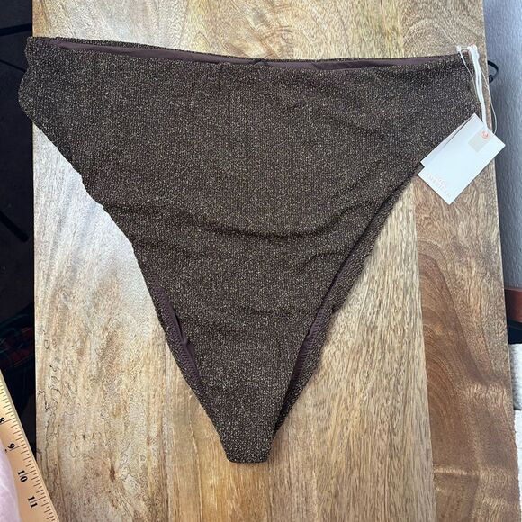 Good American sparkle good waist cheeky bikini bottom size 6 (3xl) - Picture 1 of 3